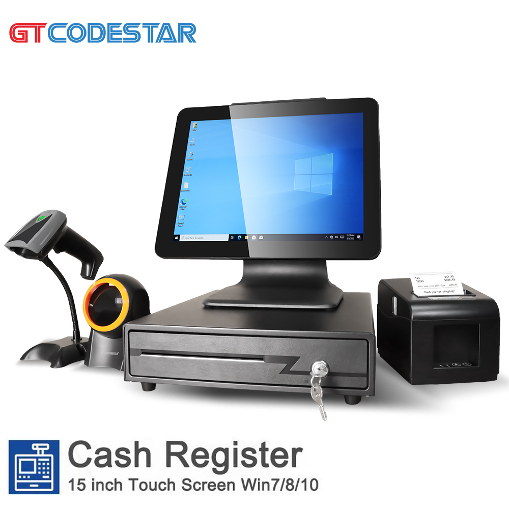 Cash Drawer Pos - Desktop POS Computer Kassa Touchscreen Alles
