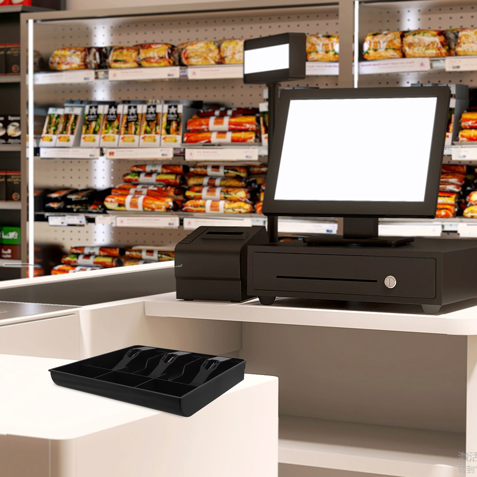 Cash Drawer Pos - Kassalade met meerdere compartimenten, geldbak en